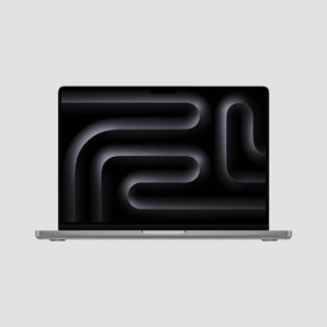 Refurbished MacBook Pro 14-inch M3 in Space Grey, front view
