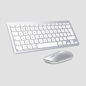 Wireless Keyboard & Mouse Set for Mac ~ (Bluetooth, UK Layout, Silver) ~ New